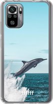 6F hoesje - geschikt voor Xiaomi Redmi Note 10S -  Transparant TPU Case - Dolphin #ffffff