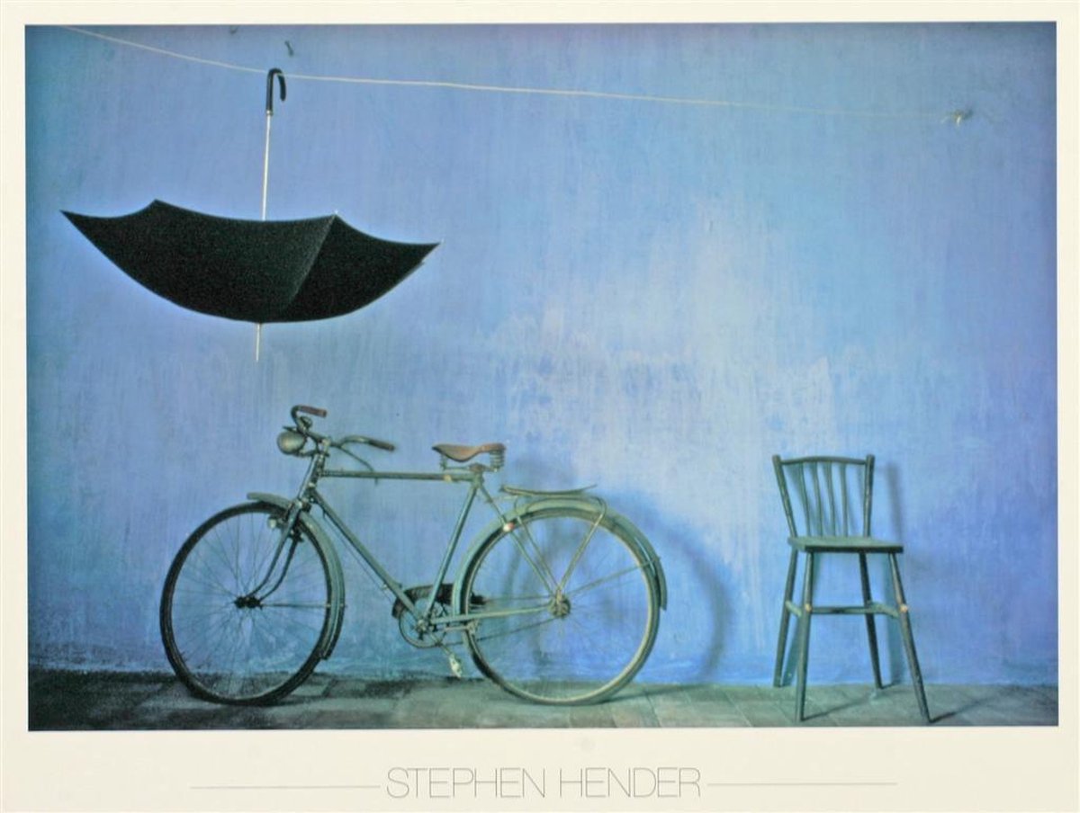 Catch Projecten Poster - La Bisbal - Stephen Hender - Kleur - Fotografie - Jaren 80 Blauw
