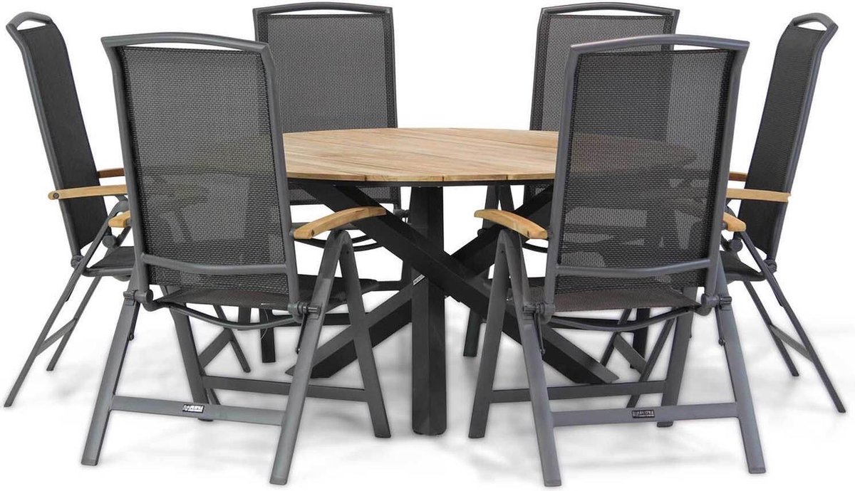 Lifestyle Rosello/Fabriano 150 cm dining tuinset 7-delig