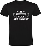 Holy Guacamoly Heren t-shirt |mexico | avocado | dipsaus | Zwart