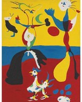Joan Miro Abstract Watercolor Poster 9 - 60x90cm Canvas - Multi-color