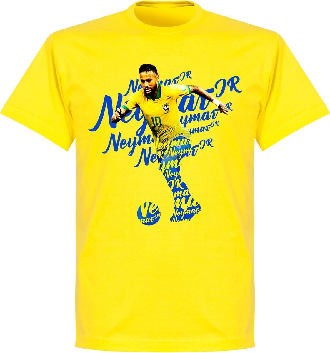 1122x1200.jpg Neymar Brazilië Script T-Shirt - Fel Geel - M - Afbeelding 1