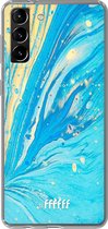 6F hoesje - geschikt voor Samsung Galaxy S21 -  Transparant TPU Case - Endless Azure #ffffff