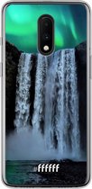 OnePlus 7 Hoesje Transparant TPU Case - Waterfall Polar Lights #ffffff