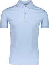 Calvin Klein Polo Blauw Getailleerd - Maat XXL - Heren - Lente/Zomer Collectie - Katoen