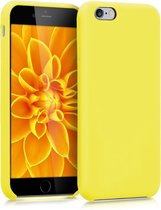 kwmobile telefoonhoesje voor Apple iPhone 6 / 6S - Hoesje met siliconen coating - Smartphone case in neon geel