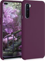 kwmobile telefoonhoesje voor OnePlus Nord - Hoesje met siliconen coating - Smartphone case in bordeaux-violet