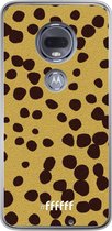 Motorola Moto G7 Hoesje Transparant TPU Case - Cheetah Print #ffffff