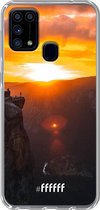 Samsung Galaxy M31 Hoesje Transparant TPU Case - Rock Formation Sunset #ffffff