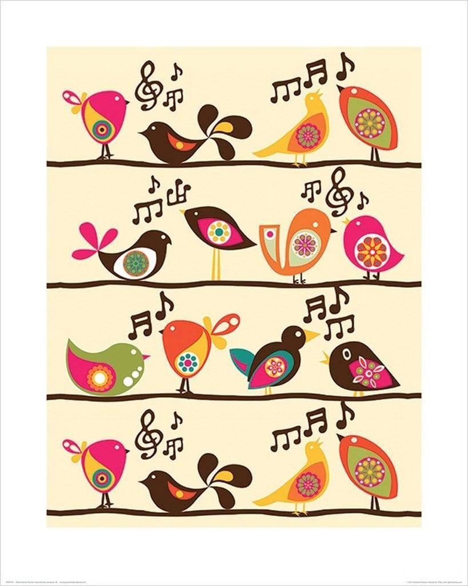 Pyramid Kunstdruk Valentina Ramos - Singing Birds 40x50cm Divers