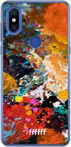 6F hoesje - geschikt voor Xiaomi Mi Mix 3 -  Transparant TPU Case - Colourful Palette #ffffff