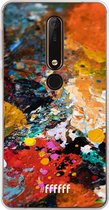 Nokia X6 (2018) Hoesje Transparant TPU Case - Colourful Palette #ffffff