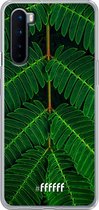 OnePlus Nord Hoesje Transparant TPU Case - Symmetric Plants #ffffff