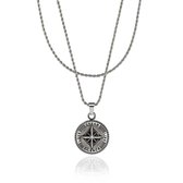 Croyez Jewelry | Compass Silver Layerup | Rope / 65cm / 75cm