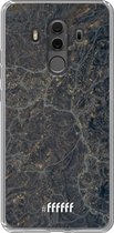 Huawei Mate 10 Pro Hoesje Transparant TPU Case - Golden Glitter Marble #ffffff