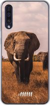 Samsung Galaxy A30s Hoesje Transparant TPU Case - Elephants #ffffff