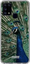 Samsung Galaxy M31 Hoesje Transparant TPU Case - Peacock #ffffff