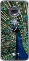 Motorola Moto G7 Hoesje Transparant TPU Case - Peacock #ffffff