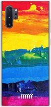 Samsung Galaxy Note 10 Plus Hoesje Transparant TPU Case - Rainbow Canvas #ffffff