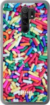 Xiaomi Redmi 9 Hoesje Transparant TPU Case - Sprinkles #ffffff