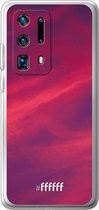 Huawei P40 Pro+ Hoesje Transparant TPU Case - Red Skyline #ffffff