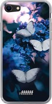 6F hoesje - geschikt voor iPhone SE (2020) - Transparant TPU Case - Blooming Butterflies #ffffff