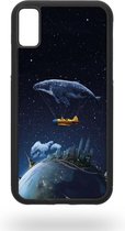 Whale in the sky Telefoonhoesje - Apple iPhone X / XS