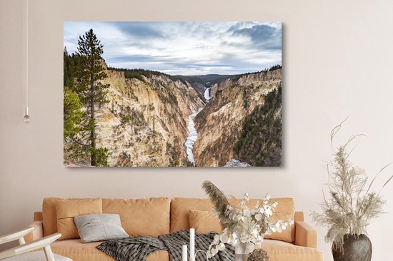 Yellowstone États-Unis Toile 180x120 cm - Tirage photo sur toile (Décoration murale salon / chambre) XXL / Groot format!