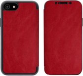 iPhone 7 Bookcase Hoesje - Leer - Siliconen - Book Case - Flip Cover - Apple iPhone 7 - Rood