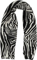 Sarlini Langwerpige Plisse Sjaal Zebra