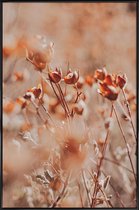 JUNIQE - Poster in kunststof lijst Autumnal Flowers -40x60 /Oranje &