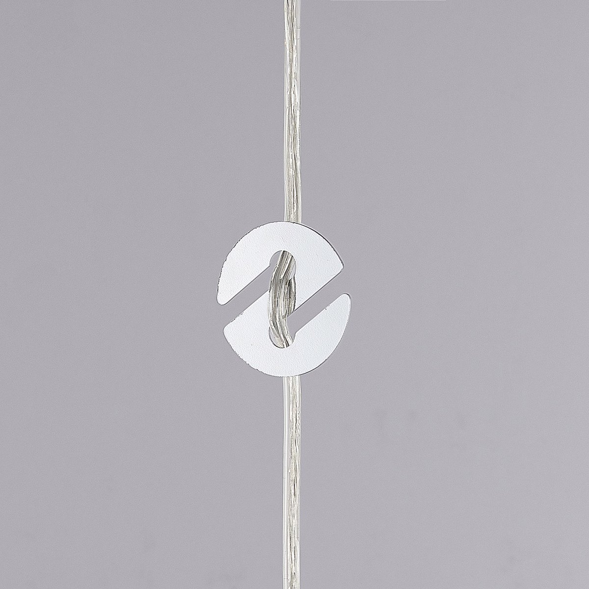Lucande - hanglamp - 1licht - glas, ijzer - H: 17 cm - E27 - opaalwit, chroom