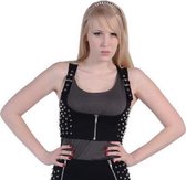 Heartless Top -M- DEVINA Underbust top met studs Zwart