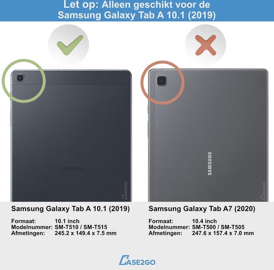 Samsung Galaxy Tab A 10.1 (2016/2018) Schokbestendige Back Cover Paars - Case2go