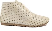 Maruti Ginny Metallic Perfo Leather Dames Veterschoen 66132404 Silver Maat 38
