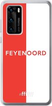 6F hoesje - geschikt voor Huawei P40 -  Transparant TPU Case - Feyenoord - met opdruk #ffffff