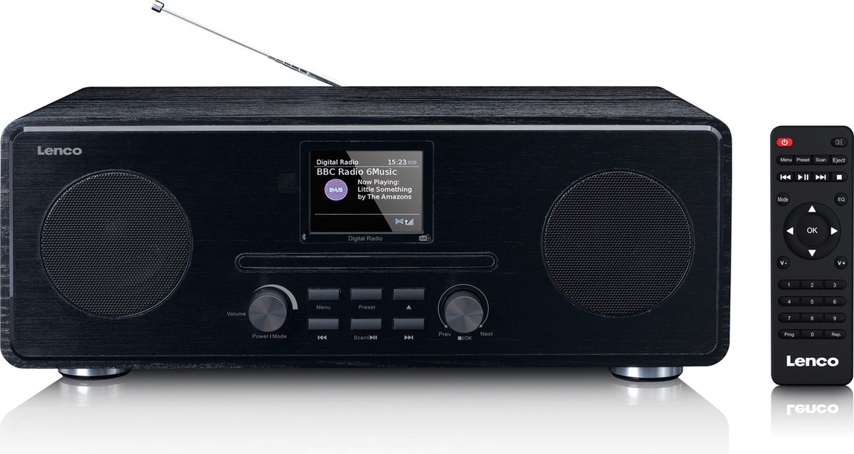 Lenco DAR-061BK - DAB radio cd speler met Bluetooth® - Zwart | bol.com