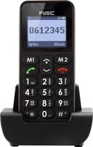 Fysic FM-6700 Senioren mobiele telefoon - SOS noodknop, grote toetsen en eenvoudig menu - Zwart
