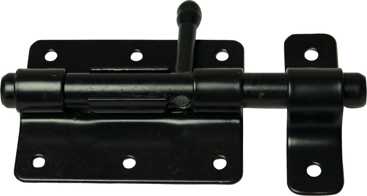 Mejawa - Plaatgrendel - Schuifgrendel - Stift 12mm - 80x55mm - Zwart