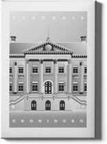 Walljar - Stadhuis van Groningen - Muurdecoratie - Poster met lijst