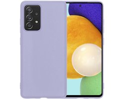 Hoesje - Geschikt voor Samsung Galaxy A52 - Sterk & Shockproof - Hoes Cover - Siliconen Case - Telefoonhoesjes - Lila