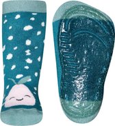 Ewers antislip sokken turquoise met peertjes