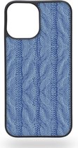 Blue woolen pattern Telefoonhoesje - Apple iPhone 12 Pro Max
