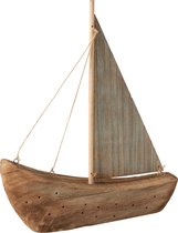 J-Line Zeilboot Hout Hout Naturel Large