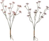 J-Line Bundel Aster - kunststof - paars/roze - 2 stuks