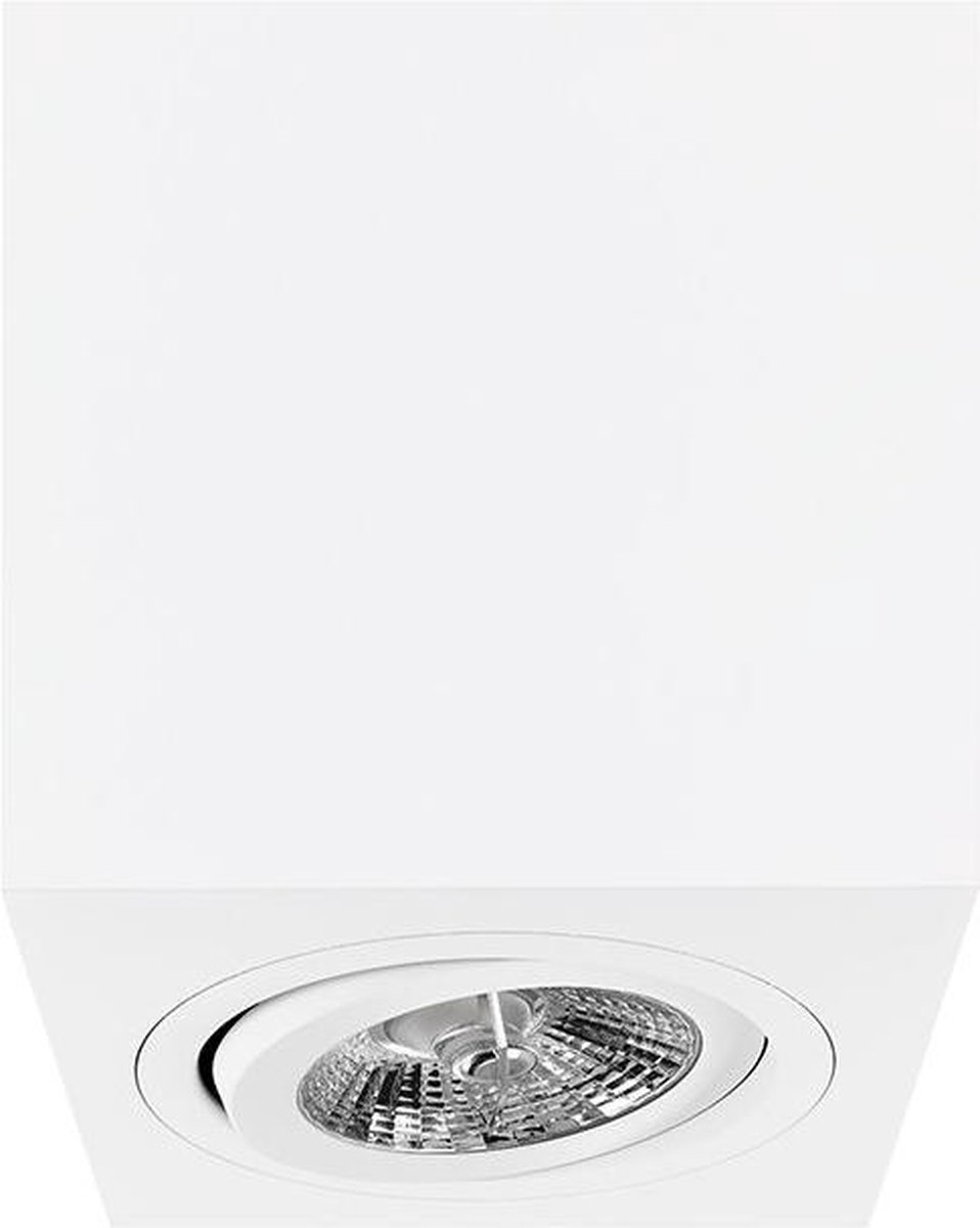 Yphix Palermo Opbouwspot - Vierkant - 1 Lichtpunt - Kantelbaar - 120x120mm - Wit