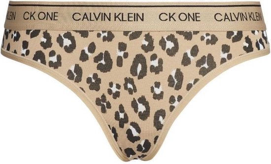Belofte Volwassenheid Zweet Calvin Klein CK One string - bruin/panterprint | bol.com