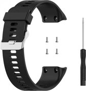 Luxe Siliconen Armband Geschikt Voor Garmin Forerunner 35/30/35J/30J Horloge Bandje - Sportband Armband Polsband Strap - Horloge Band - Watchband - Vervang Horlogeband - Zwart