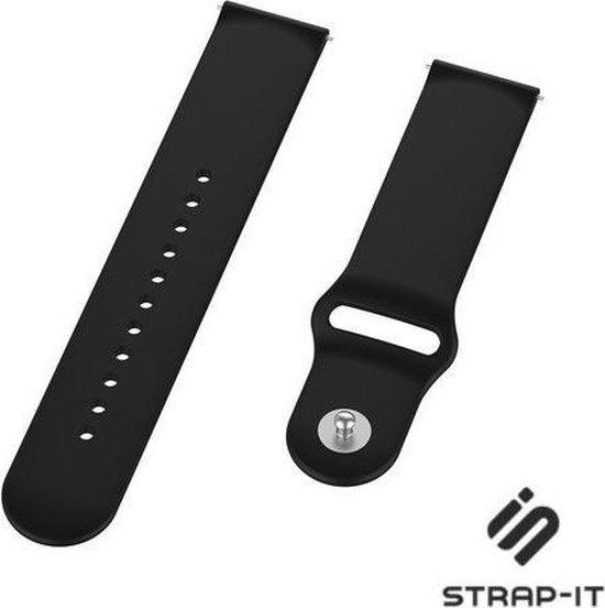Strap-it 20mm horlogeband Sport - Snelsluiting - bandje voor horloge /  smartwatch - zwart | bol.com
