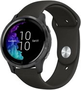 Siliconen Smartwatch bandje - Geschikt voor  Garmin Venu sport band - zwart - Horlogeband / Polsband / Armband
